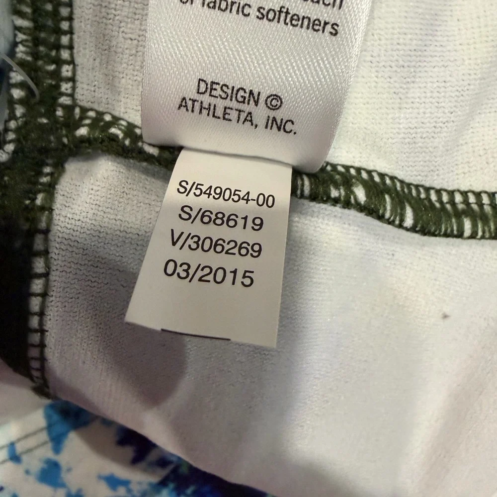 NEW Athleta Dolphin Hypersonic Caspian Blue Hip Hugger Swim Bottom size Medium
